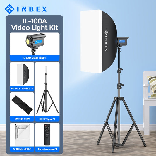 IL-100S LED Video Lighti Photography Live +Softbox+280cm Tripod