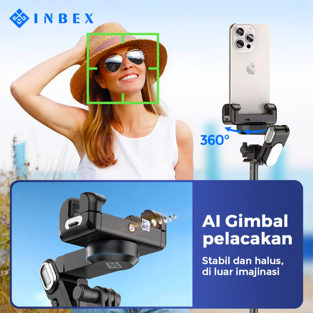 M1 Pro Gimbal Stabilizer Tripod Bluetooth Remote 88cm AI Face Tracing