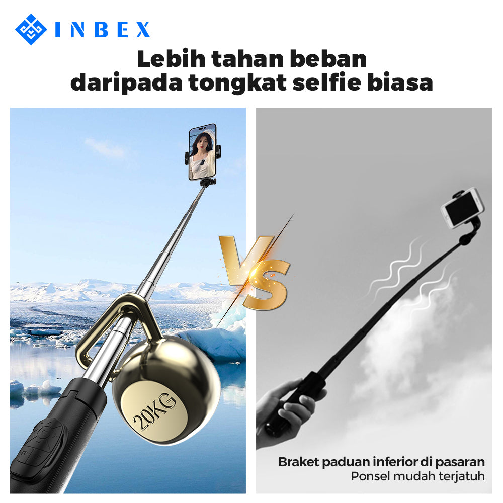 IB-3 Tongsis Tripod Bluetooth Remote handphone holder 70-160CM