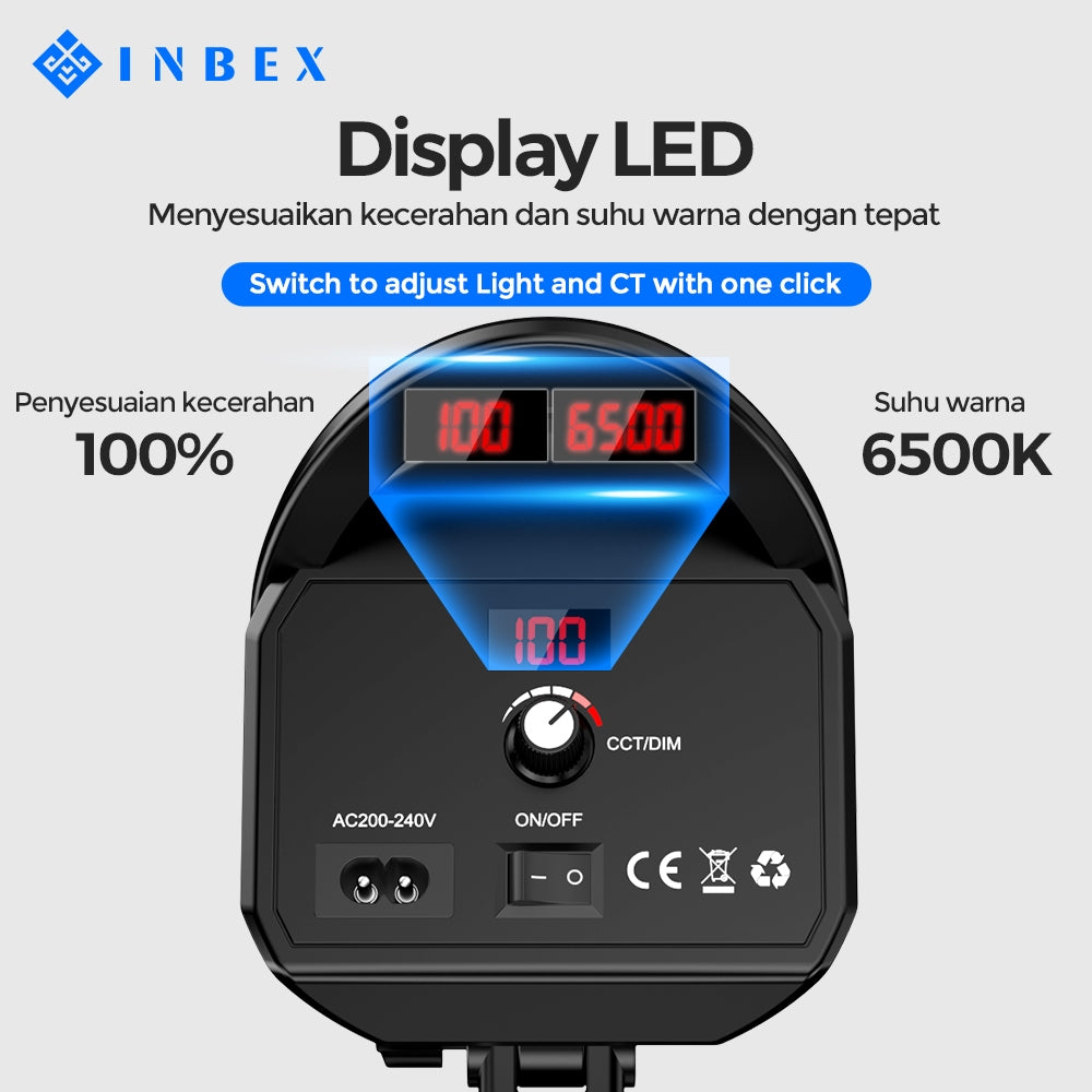 IL-100S LED Video Lighti Photography Live +Softbox+280cm Tripod
