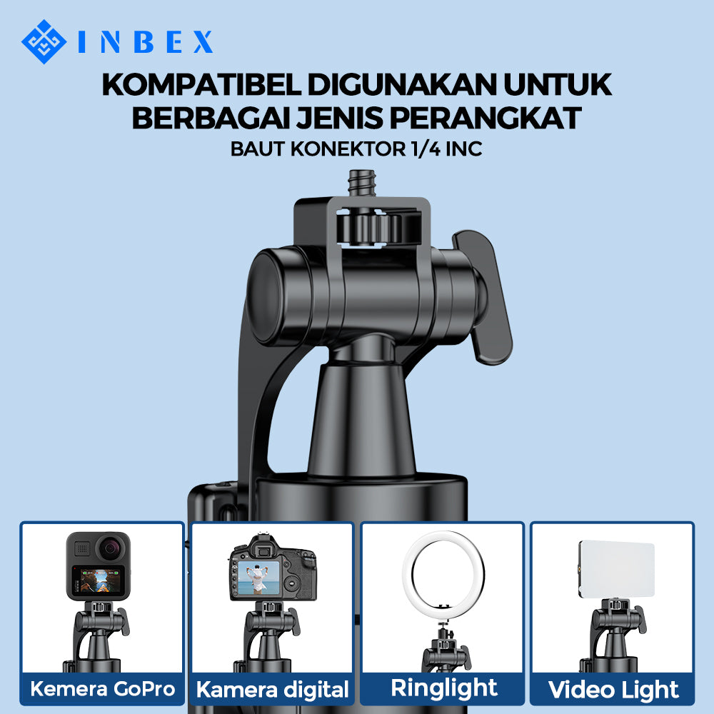 IB-3 Tongsis Tripod Bluetooth Remote handphone holder 70-160CM