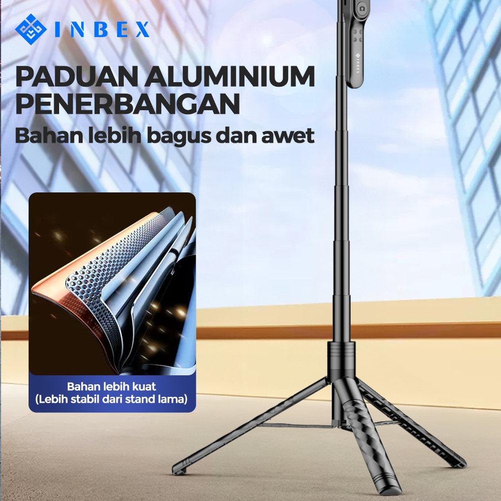 IB-4 Tongsis Tripod Bluetooth Remote with Video Light+Phone Holder