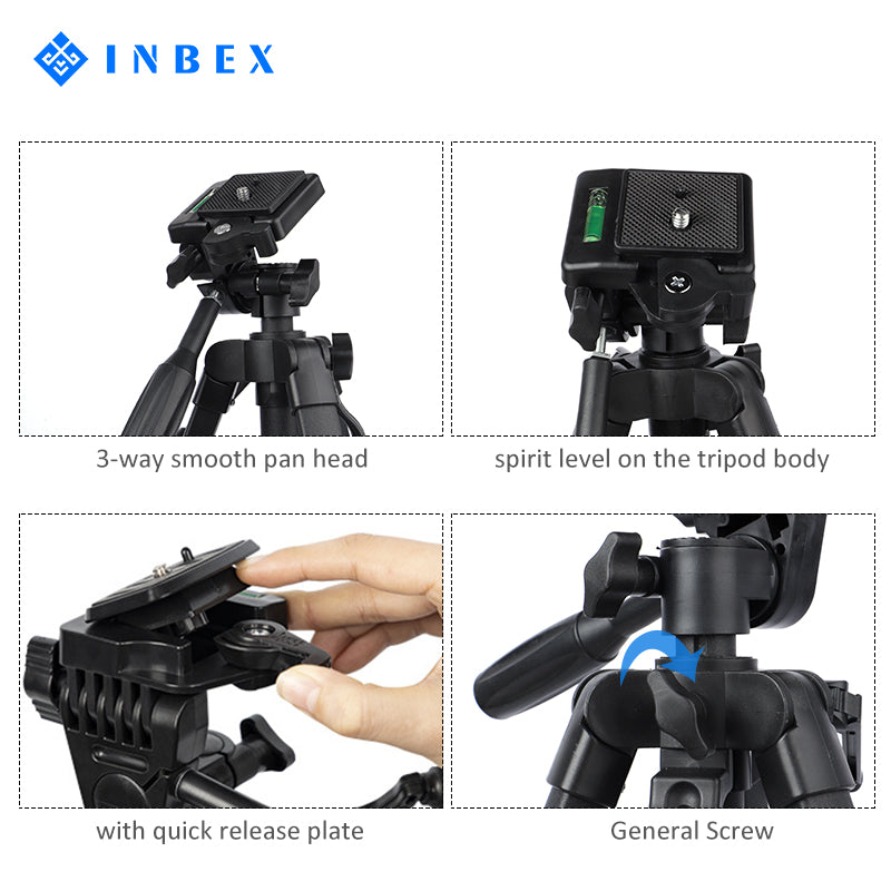 TF-3366 Kamera Tripod +Bluetooth Remote for Photography Live