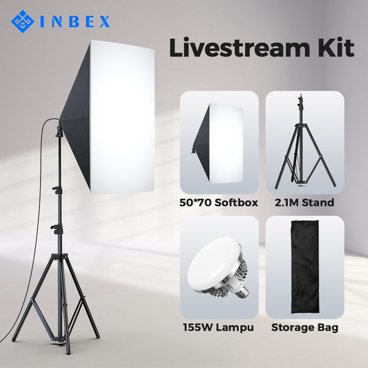 Softbox Photography Lighting Kit 155W 5500K Live