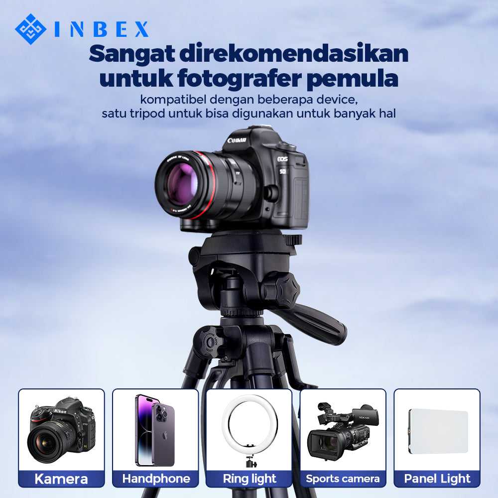 TF-3520 Tripod Kamera dengan Tas / Dudukan 140cm