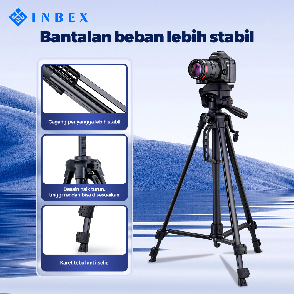 TF-3520 Tripod Kamera dengan Tas / Dudukan 140cm