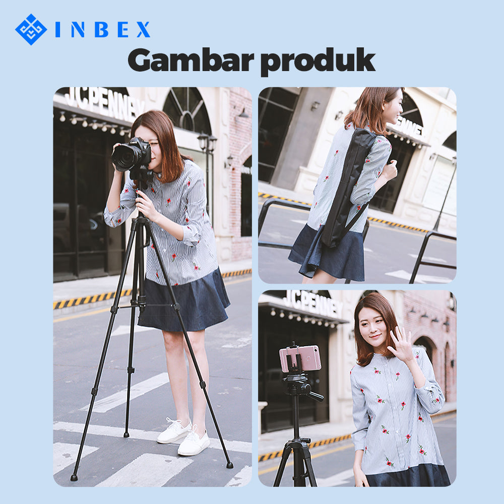 TF-3520 Tripod Kamera dengan Tas / Dudukan 140cm