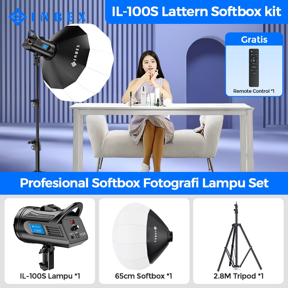 IL-100S LED Video Lighti Photography Live +Softbox+280cm Tripod