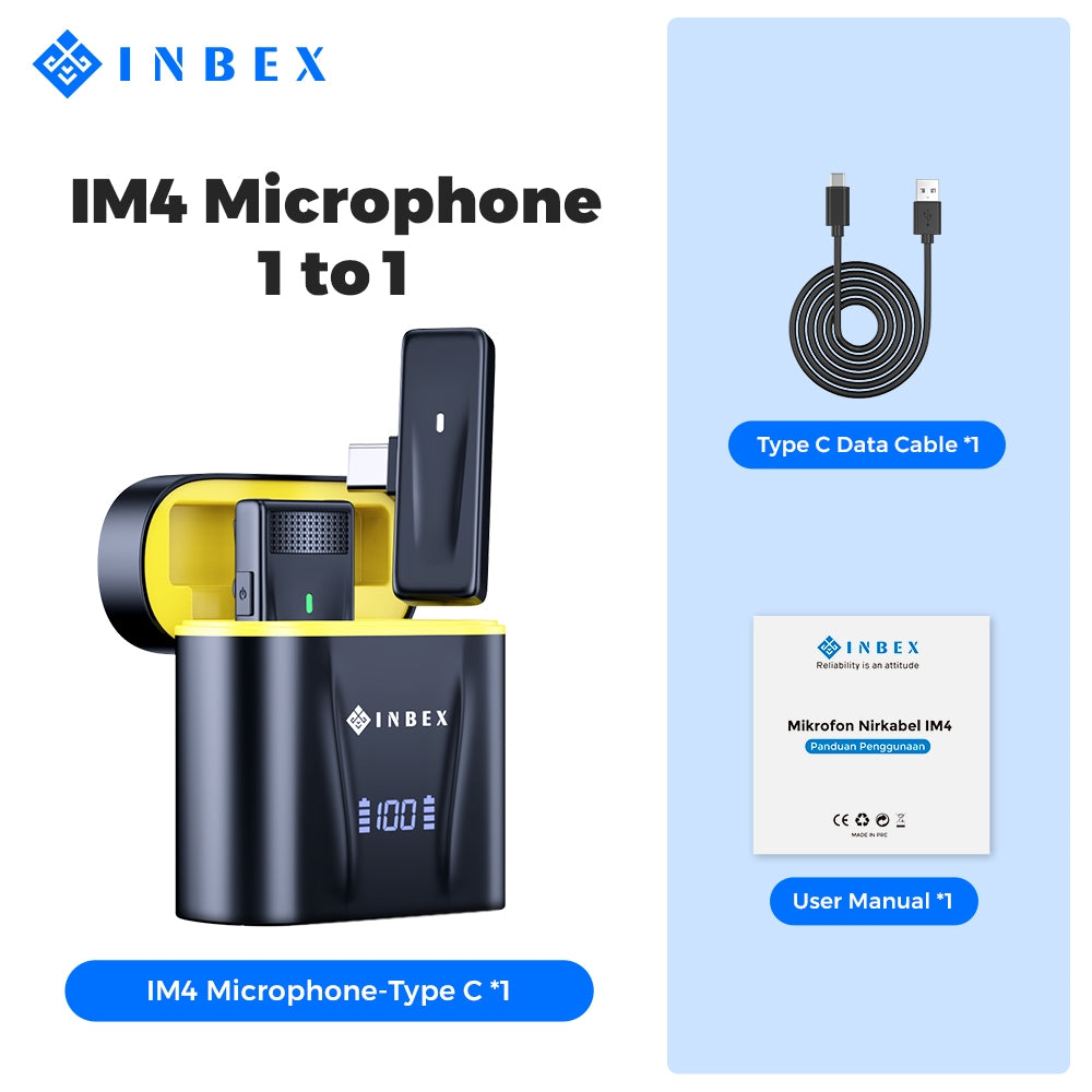 IM4 Microphone Bluetooth Wireless Lavalier Mic