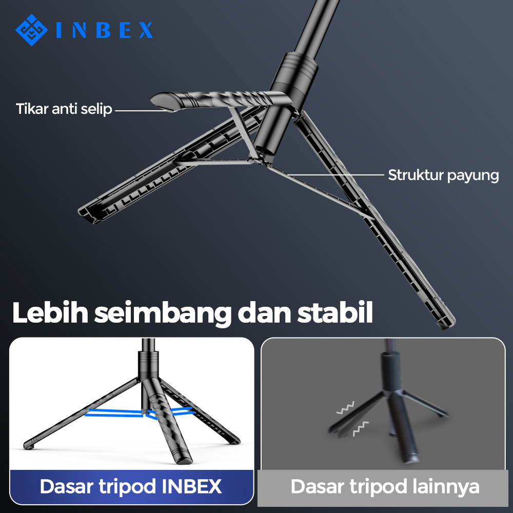 IB-4 Tongsis Tripod Bluetooth Remote with Video Light+Phone Holder