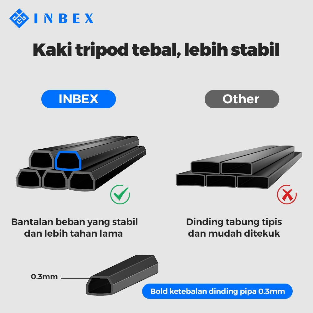 IB-2  Kamera Bluetooth Remote  Paduan Aluminum Tripod 170CM