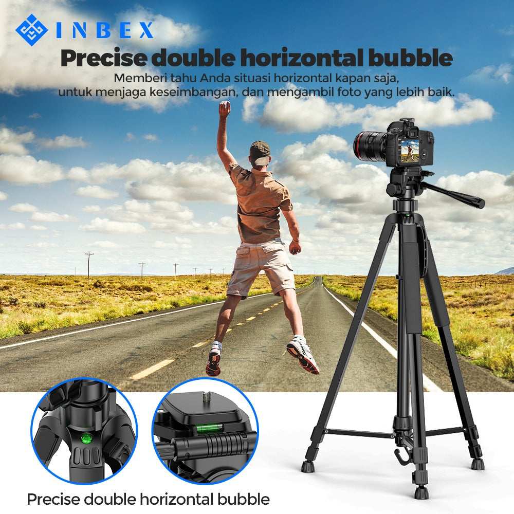 IB-2  Kamera Bluetooth Remote  Paduan Aluminum Tripod 170CM