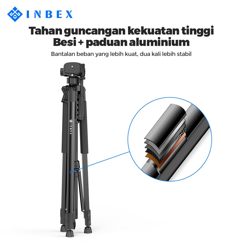 IB-2  Kamera Bluetooth Remote  Paduan Aluminum Tripod 170CM