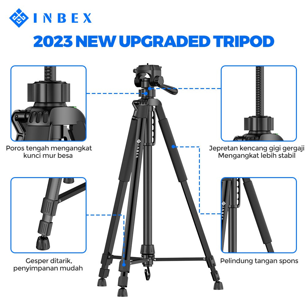 IB-2  Kamera Bluetooth Remote  Paduan Aluminum Tripod 170CM