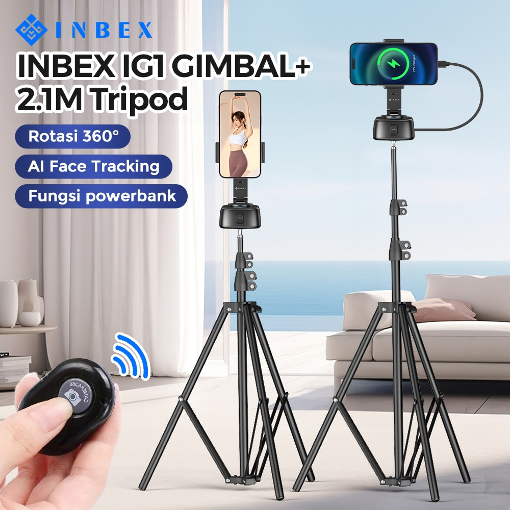 [4.4 Big Sale]IG1 Table Mini 360° Gimbal Stabilizer Tripod Face Tracking