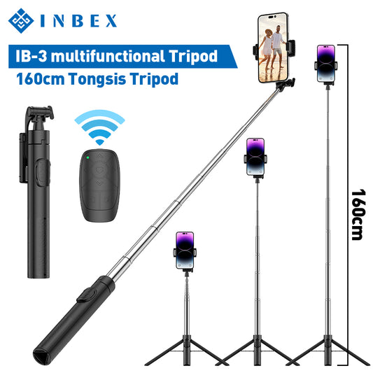 IB-3 Tongsis Tripod Bluetooth Remote handphone holder 70-160CM