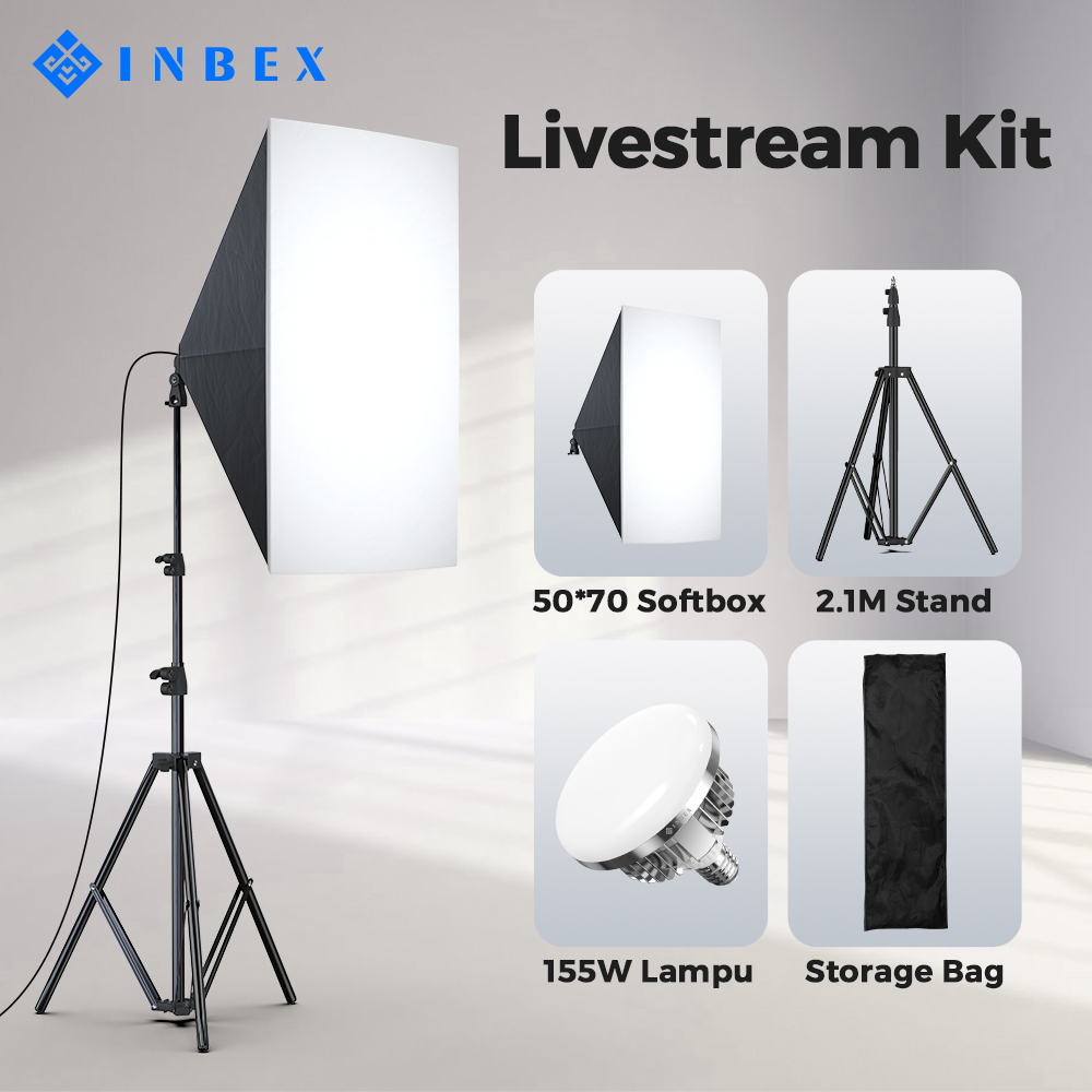 Softbox Photography Lighting Kit 155W 5500K Live