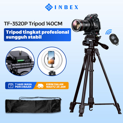TF-3520 Tripod Kamera dengan Tas / Dudukan 140cm