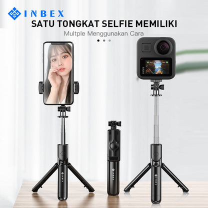 INBEX S03 Selfie Stick Tongsis Bluetooth Tripod 4 In 1