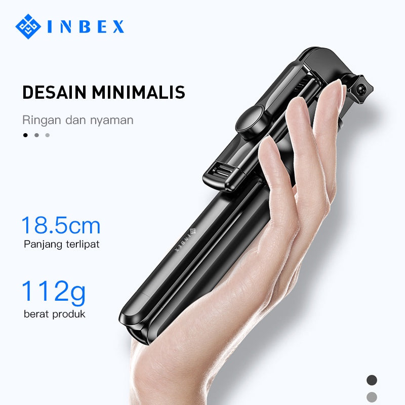 INBEX S03 Selfie Stick Tongsis Bluetooth Tripod 4 In 1